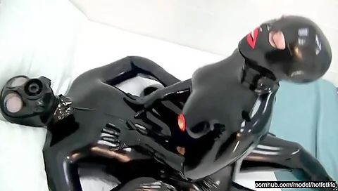 Rubber Fetish Couple Enjoy Their Encasement Latex Bodies And The Good Sex With Gas Mask - Teaser Video