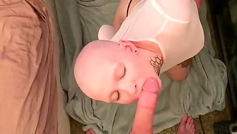 Bald Slave Sucks Dick