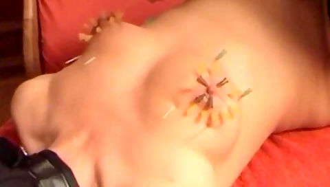 Needles In Her Tits