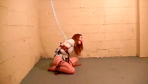 Straitjacket Girl Locked In Basement