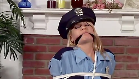 Fm Blonde Cop Chairtied
